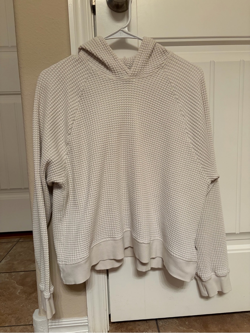 The North Face cotton waffle knit hoodie